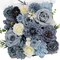 Fake Flowers Artificial Flowers Peonies Bulbous Chrysanthemum Daisy Hydrangea Sunflower Violets Dahlia Daffodils Epiphyllum Orchid Cherry Blossom Camellia Leyaron (Dusty Blue)